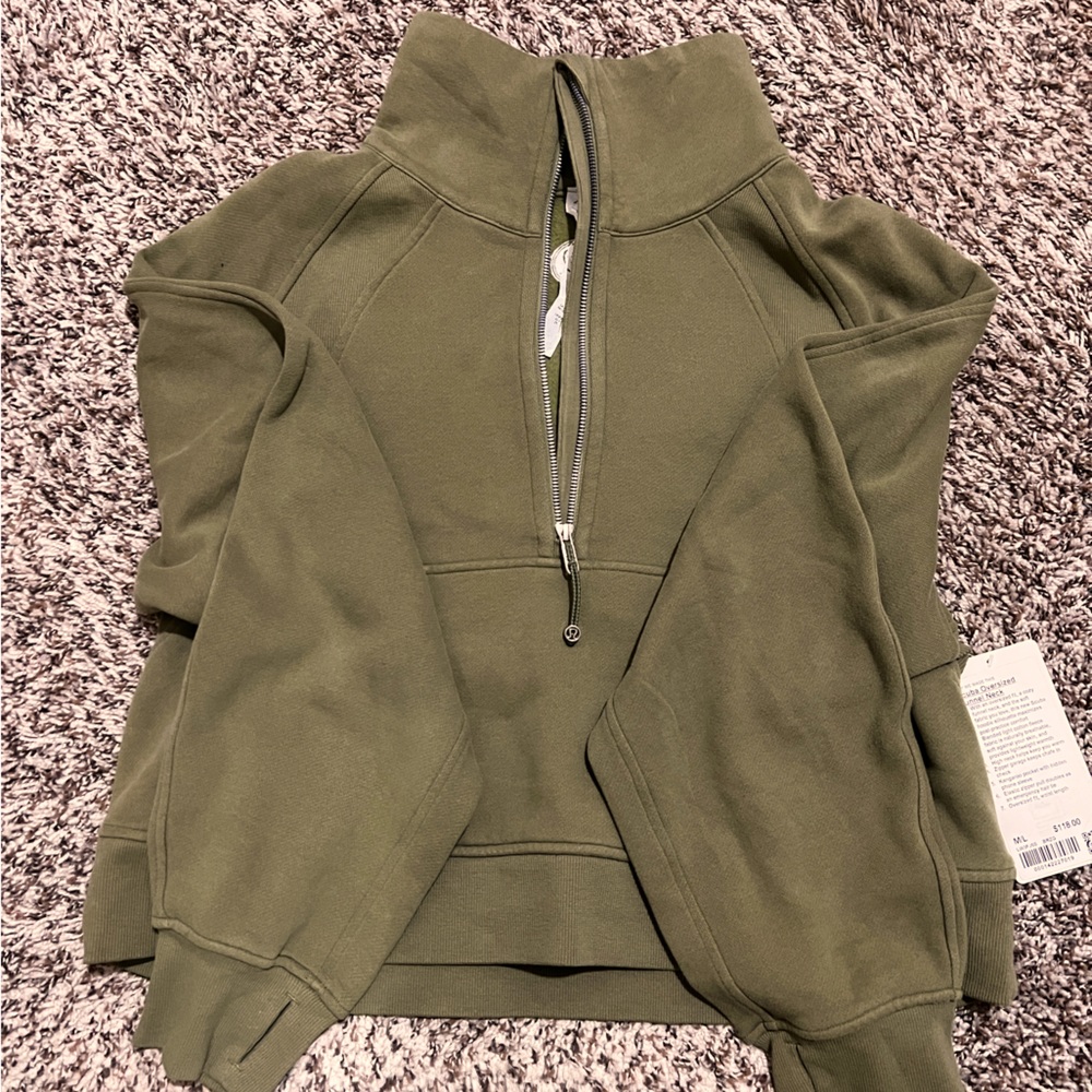 Bronze green lululemon funnel neck scuba M/L NWT